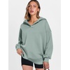 image:imageANRABESS Womens Oversized Hoodies V Neck Sweatshirts Fleece Long Sleeve Pullover Y2K Clothes 2026 Fall Trendy OutfitsSage Green
