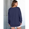 image:imageANRABESS Womens Oversized Sweatshirts Long Sleeve Tunic Shirts V Neck Loose Pullover Tops 2026 Spring Teen Girls OutfitNavy Blue