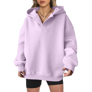image:imageANRABESS Womens Oversized Hoodies V Neck Sweatshirts Fleece Long Sleeve Pullover Y2K Clothes 2026 Fall Trendy OutfitsLight Purple