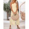 image:imageANRABESS Womens Summer Straps One Shoulder High Waist Dressy Casual Wide Leg Linen Jumpsuit Romper Beach Travel OutfitsBeige
