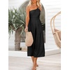 image:imageANRABESS Womens Summer Straps One Shoulder High Waist Dressy Casual Wide Leg Linen Jumpsuit Romper Beach Travel OutfitsBlack