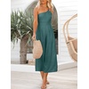image:imageANRABESS Womens Summer Straps One Shoulder High Waist Dressy Casual Wide Leg Linen Jumpsuit Romper Beach Travel OutfitsBlue