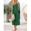 image:imageANRABESS Womens Summer Straps One Shoulder High Waist Dressy Casual Wide Leg Linen Jumpsuit Romper Beach Travel OutfitsForest