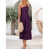 image:imageANRABESS Womens Summer Straps One Shoulder High Waist Dressy Casual Wide Leg Linen Jumpsuit Romper Beach Travel OutfitsPurple