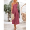image:imageANRABESS Womens Summer Straps One Shoulder High Waist Dressy Casual Wide Leg Linen Jumpsuit Romper Beach Travel OutfitsRose
