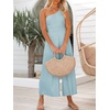 image:imageANRABESS Womens Summer Straps One Shoulder High Waist Dressy Casual Wide Leg Linen Jumpsuit Romper Beach Travel OutfitsSky Blue