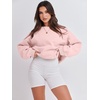 image:imageANRABESS Womens Sweatshirts Crewneck Fleece Oversized Pullover Sweater Spring Winter Cute Tops Teen Girls Preppy Clothes 2026Light Pink