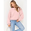 image:imageANRABESS Womens Sweatshirts Crewneck Fleece Oversized Pullover Sweater Spring Winter Cute Tops Teen Girls Preppy Clothes 2026Light Pink