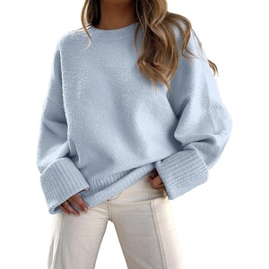 image:imageANRABESS Womens Oversized Sweaters 2026 Long Sleeve Fuzzy Knit Casual Chunky Pullover Sweater Fall Outfits ClothesLight Blue