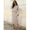 image:imageANRABESS 2 Piece Skirts Sets For Women Fall Fashion 2026 Striped Sweater Midi Dress Knit Lounge Travel Outfits Winter ClothesAlmond White