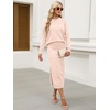image:imageANRABESS 2 Piece Skirts Sets For Women Fall Fashion 2026 Striped Sweater Midi Dress Knit Lounge Travel Outfits Winter ClothesBeige