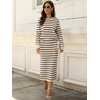 image:imageANRABESS 2 Piece Skirts Sets For Women Fall Fashion 2026 Striped Sweater Midi Dress Knit Lounge Travel Outfits Winter ClothesBeige Black