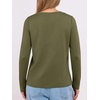 image:imageANRABESS Long Sleeve Shirts for WomenSoft Stretchy WrinkleFree TopsCasual Crew Neck T Shirt for Work Daily FallArmy Green