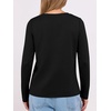 image:imageANRABESS Long Sleeve Shirts for WomenSoft Stretchy WrinkleFree TopsCasual Crew Neck T Shirt for Work Daily FallBlack