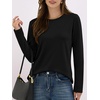 image:imageANRABESS Long Sleeve Shirts for WomenSoft Stretchy WrinkleFree TopsCasual Crew Neck T Shirt for Work Daily FallBlack