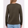 image:imageANRABESS Long Sleeve Shirts for WomenSoft Stretchy WrinkleFree TopsCasual Crew Neck T Shirt for Work Daily FallDark Brown