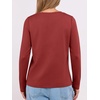 image:imageANRABESS Long Sleeve Shirts for WomenSoft Stretchy WrinkleFree TopsCasual Crew Neck T Shirt for Work Daily FallWine Red