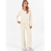 image:imageANRABESS Lounge Sets for Women Fuzzy Fleece Pajama Sets 2 Piece Outfits Cozy Sweater Matching Set 2026 Fall Winter LoungewearBeige