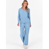 image:imageANRABESS Lounge Sets for Women Fuzzy Fleece Pajama Sets 2 Piece Outfits Cozy Sweater Matching Set 2026 Fall Winter LoungewearBlue
