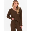 image:imageANRABESS Lounge Sets for Women Fuzzy Fleece Pajama Sets 2 Piece Outfits Cozy Sweater Matching Set 2026 Fall Winter LoungewearBrown