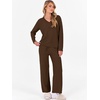 image:imageANRABESS Lounge Sets for Women Fuzzy Fleece Pajama Sets 2 Piece Outfits Cozy Sweater Matching Set 2026 Fall Winter LoungewearBrown