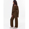image:imageANRABESS Lounge Sets for Women Fuzzy Fleece Pajama Sets 2 Piece Outfits Cozy Sweater Matching Set 2026 Fall Winter LoungewearBrown