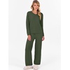 image:imageANRABESS Lounge Sets for Women Fuzzy Fleece Pajama Sets 2 Piece Outfits Cozy Sweater Matching Set 2026 Fall Winter LoungewearLawn Green