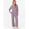 image:imageANRABESS Lounge Sets for Women Fuzzy Fleece Pajama Sets 2 Piece Outfits Cozy Sweater Matching Set 2026 Fall Winter LoungewearPurple