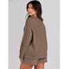 image:imageANRABESS Women 2 Piece Outfits Sweater Lounge Loungewear Sets 2026 Winter Cable Knit Oversized Sweaters Shorts Matching SetsBrown