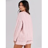 image:imageANRABESS Women 2 Piece Outfits Sweater Lounge Loungewear Sets 2026 Winter Cable Knit Oversized Sweaters Shorts Matching SetsPink