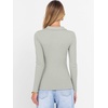 image:imageANRABESS Women Long Sleeve Polo Shirts V Neck Slim Rib Knit Collared Dressy Business Casual Top 2026 Basic Tee Fall OutfitsLight Green
