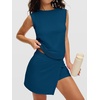 image:imageANRABESS Women Two Piece Skirt Sets Summer Outfits Athletic Workout Tennis Lined Skort Short Set Travel Vacation ClothesDark Blue