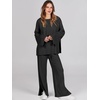 image:imageANRABESS Womens 2 Piece Outfits Oversized Knit Sweater Set Wide Leg Pant Cozy Lounge Matching Pajama Sets 2026 Trendy ClothesBlack