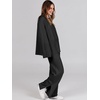 image:imageANRABESS Womens 2 Piece Outfits Oversized Knit Sweater Set Wide Leg Pant Cozy Lounge Matching Pajama Sets 2026 Trendy ClothesBlack