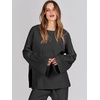 image:imageANRABESS Womens 2 Piece Outfits Oversized Knit Sweater Set Wide Leg Pant Cozy Lounge Matching Pajama Sets 2026 Trendy ClothesBlack