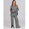 image:imageANRABESS Womens 2 Piece Outfits Oversized Knit Sweater Set Wide Leg Pant Cozy Lounge Matching Pajama Sets 2026 Trendy ClothesGray