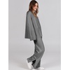 image:imageANRABESS Womens 2 Piece Outfits Oversized Knit Sweater Set Wide Leg Pant Cozy Lounge Matching Pajama Sets 2026 Trendy ClothesGray