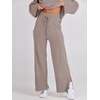 image:imageANRABESS Womens 2 Piece Outfits Oversized Knit Sweater Set Wide Leg Pant Cozy Lounge Matching Pajama Sets 2026 Trendy ClothesRed Apricot