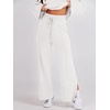 image:imageANRABESS Womens 2 Piece Outfits Oversized Knit Sweater Set Wide Leg Pant Cozy Lounge Matching Pajama Sets 2026 Trendy ClothesWhite