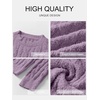 image:imageANRABESS Womens Fuzzy Fleece Pajama Set 2 Piece Outfits Lounge Knit Oversized Sweater Pj Sets 2026 Fall Winter LoungewearPurple