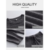 image:imageANRABESS Womens Fuzzy Fleece Pajama Sets 2 Piece Outfits Long Sleeve Top Wide Leg Pants Lounge Matching Set 2026 Fall WinterDeep Gray