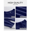 image:imageANRABESS Womens Fuzzy Fleece Pajama Sets 2 Piece Outfits Long Sleeve Top Wide Leg Pants Lounge Matching Set 2026 Fall WinterNavy Blue