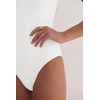 image:imageANRABESS Womens V Neck Bodysuits Short Sleeve Slim Fit Going Out Body Suit Tops 2026 Summer Outfits for Daily Work TravelWhite