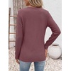 image:imageANRABESS Long Sleeve Shirts for Women Waffle Knit Wrap Tunic Tops Lightweight Soft Fall Outfits for Daily Work TravelMauve