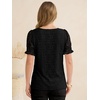 image:imageANRABESS Womens Lace Square Neck Blouse Puff Sleeve Soft Top for Dressy Casual Work amp Spring Summer FashionBlack