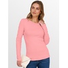 image:imageANRABESS Womens Long Sleeve Thermal Shirts Slim Fit Basic Tee Tops Warm Fleece Undershirts 2026 Fall Winter Layer OutfitsCoral Red