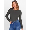image:imageANRABESS Womens Long Sleeve Thermal Shirts Slim Fit Basic Tee Tops Warm Fleece Undershirts 2026 Fall Winter Layer OutfitsDark Grey