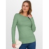 image:imageANRABESS Womens Long Sleeve Thermal Shirts Slim Fit Basic Tee Tops Warm Fleece Undershirts 2026 Fall Winter Layer OutfitsGreen