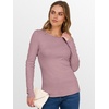 image:imageANRABESS Womens Long Sleeve Thermal Shirts Slim Fit Basic Tee Tops Warm Fleece Undershirts 2026 Fall Winter Layer OutfitsGrey Pink