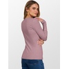 image:imageANRABESS Womens Long Sleeve Thermal Shirts Slim Fit Basic Tee Tops Warm Fleece Undershirts 2026 Fall Winter Layer OutfitsGrey Pink